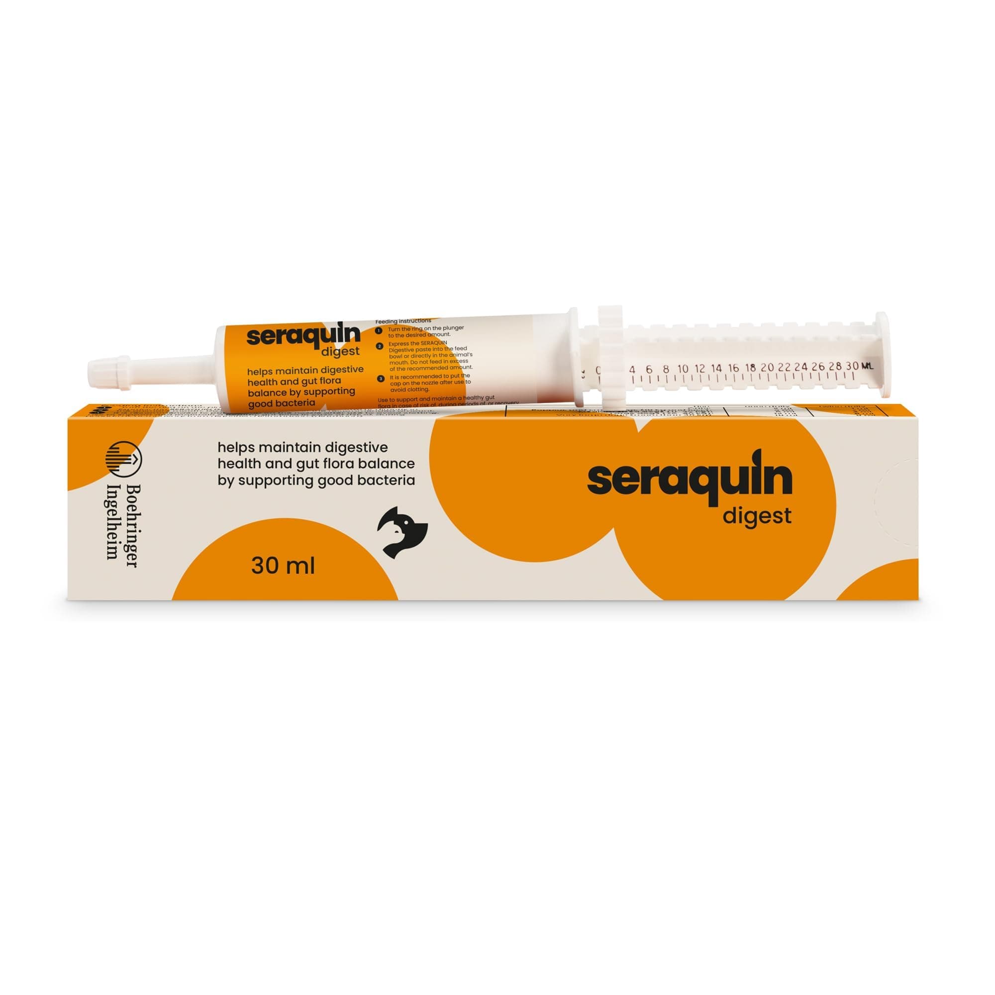 Seraquin Digest | 30 ml paste | Diarrhoea support | Healthy digestion | Probiotic and prebiotic | For dogs and cats