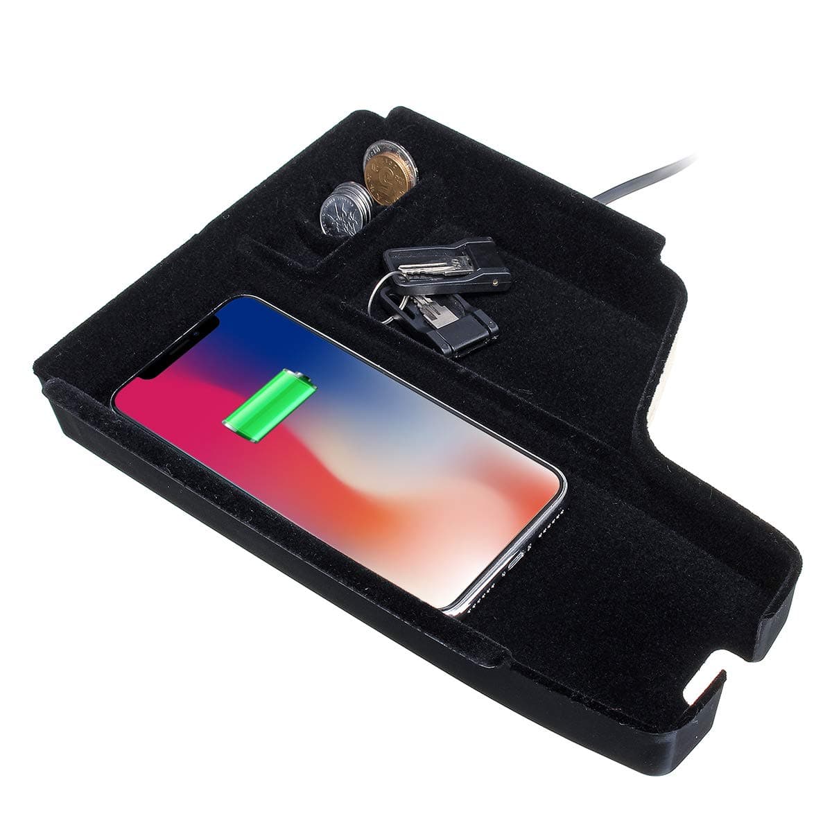 MOMOALA Phone Wireless Charging Car Central Armrest Console Storage Box compatible with BM-W F30 F31 F32 F34 LHD 12-17