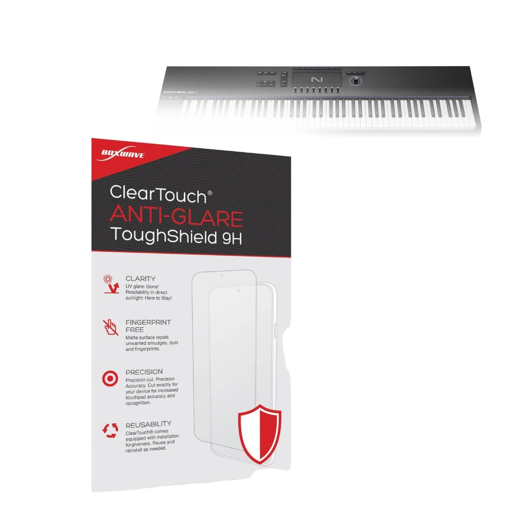 BoxWave Screen Protector Compatible With Native Instruments Kontrol S88 MK3 - ClearTouch Anti-Glare ToughShield 9H (2-Pack), Anti-Glare 9H Tough Flexible Film Screen Protector