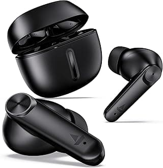 boAt Airdopes Max TWS Earbuds with 100 HRS Playtime, Quad Mics with ENx™ Tech, Beast™ Mode(50ms Low Latency), ASAP™ Charge, Bluetooth v5.3 and IWP™ (Carbon Black)