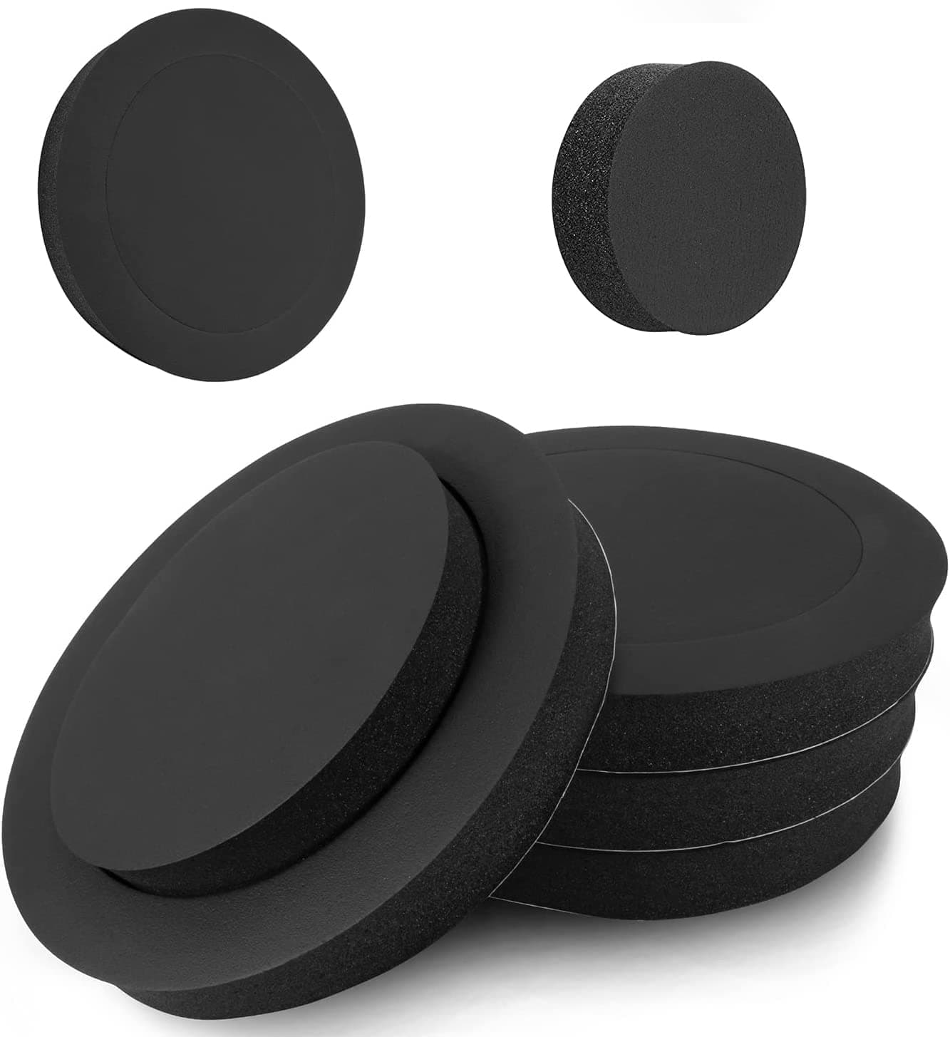 RDBS 6.5" Car Door Speaker Enhancer System Sponge Kit 6.5 Inch Foam Fast Rings Horns Soundproof Foam Bass Blockers Foam Baffles