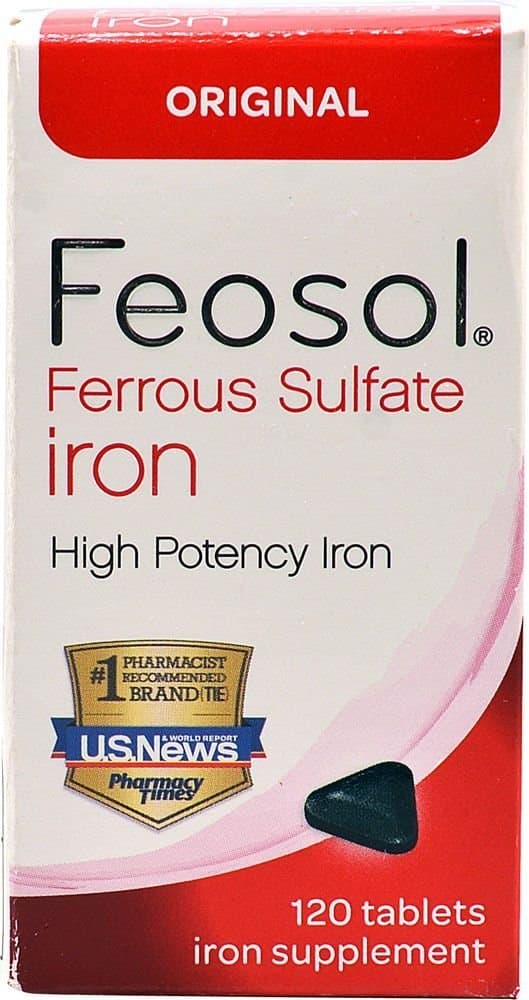 Ferrous Sulfate Iron Tablets Original - 120 Tablets