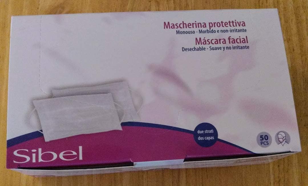 SIBEL Double thickness face masks - Box 50