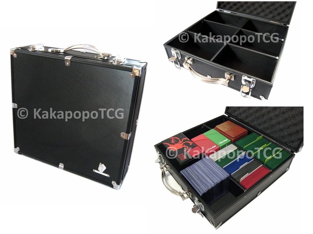 Black Kaiba's Briefcase Lockable Storage Case E2 for Trading Cards YGO Yugioh TCG Deck Protector Sleeve Deck Box MTG Magic Cube Flesh and Blood FaB PTCG