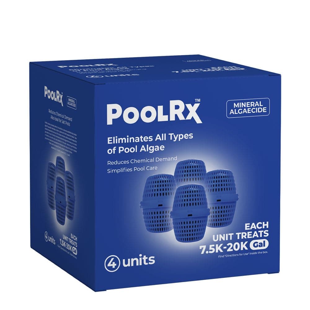 Pool RX 101003 Swimming Pool Algaecide, 4 Pack, Blue