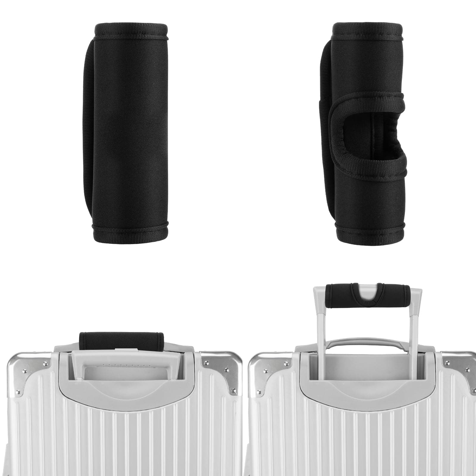 2 Pcs Luggage Handle Wraps Soft Suitcase Handle Wraps Luggage Identifiers Luggage Handle Covers Luggage Markers Luggage Handle Grips Wraps for Travel Suitcase Trolley Case