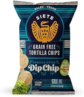 Tortilla Chips | Grain free | Gluten Free Chips | Paleo & Vegan Snacks | Non GMO | Dip Chip, 5 Ounce (Pack of 1)