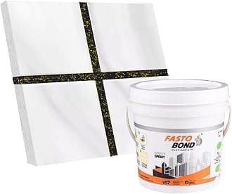 Resin Epoxy Grout - 1 Kg-3 Kg & 5 Kg - Goldan_ Glitter-Sparkle Colors Tile Grout_Fastobond | 3 Components Only | Premixed Glitter For Uniform Finish (3 Kg, Black Golden), 1 Bucket