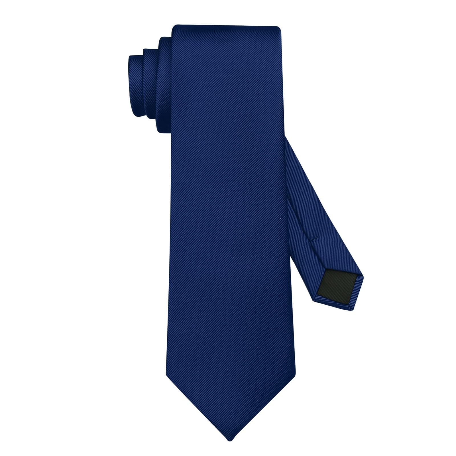 DecTwig Men's Solid Color Formal Tie 3.15 inches (8 cm) Navy Blue Men's Tie
