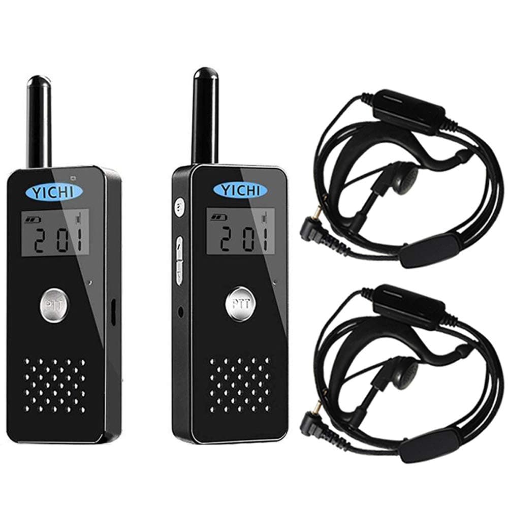 Ultra Slim Long Range Two-Way Radios Portable Ultra-Thin UHF 400-470Mhz 22 Channel Rechargeable Walkie Talkies