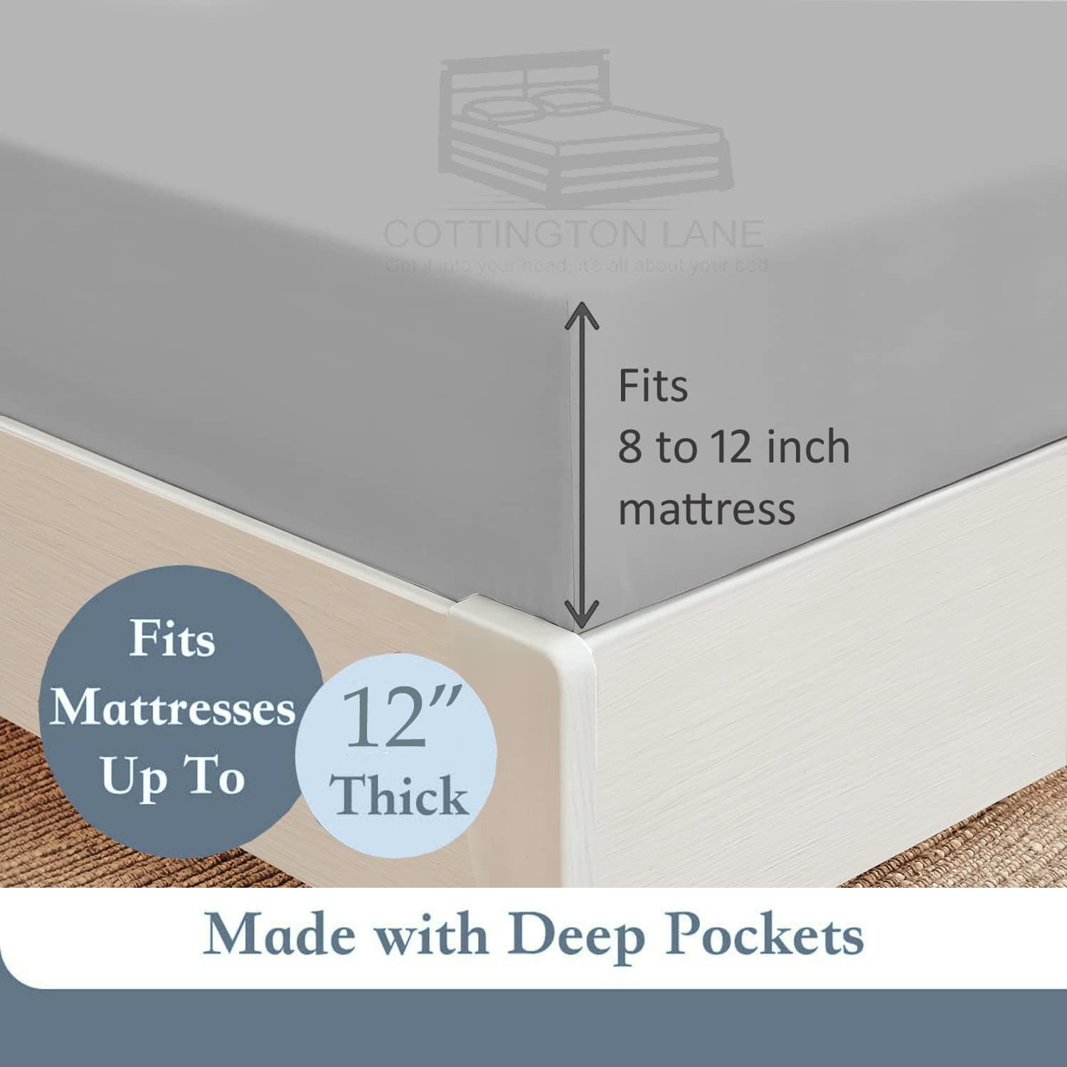 Microfiber Rv Sheet Sets For Campers- Rv Bunk Sheets 42X80- Sheets For Rv Bunk Bed 42X80- Camper Sheets Custom Rv Sheets- 42 X 80 Bed Sheets - 1800 Series 4 Piece Bed Sheet Set For Campers(Light Grey)