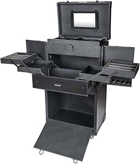 SHANY Rebel Series Pro Makeup Artists Multifunction Cosmetics Trolley Train Case,