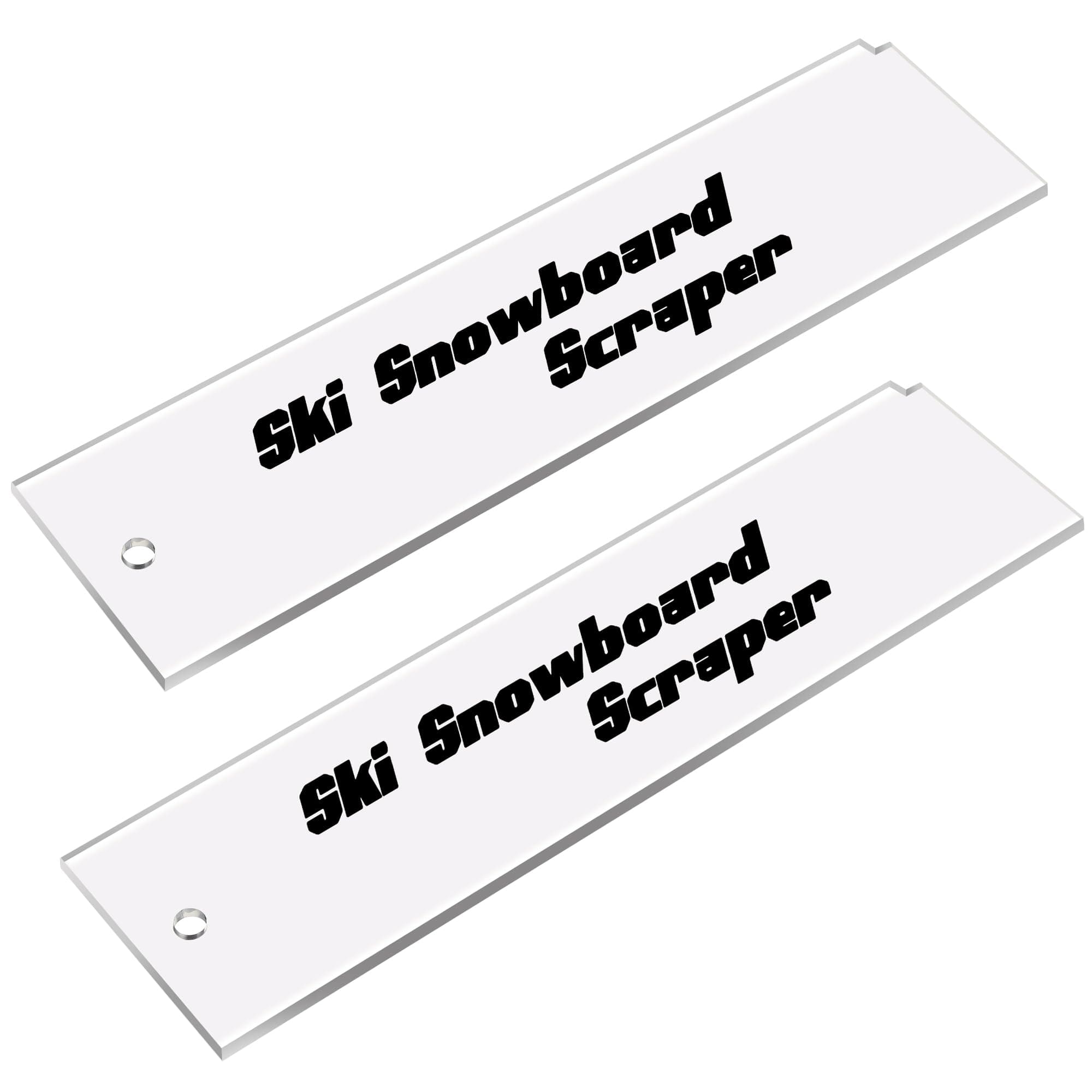 Snowboard Wax Plastic Scraper- Ski Wax Scraper- Ski Snowboard Plastic Scraper for Removing The Extra Cooled Wax (9 x 2.2 Inch)