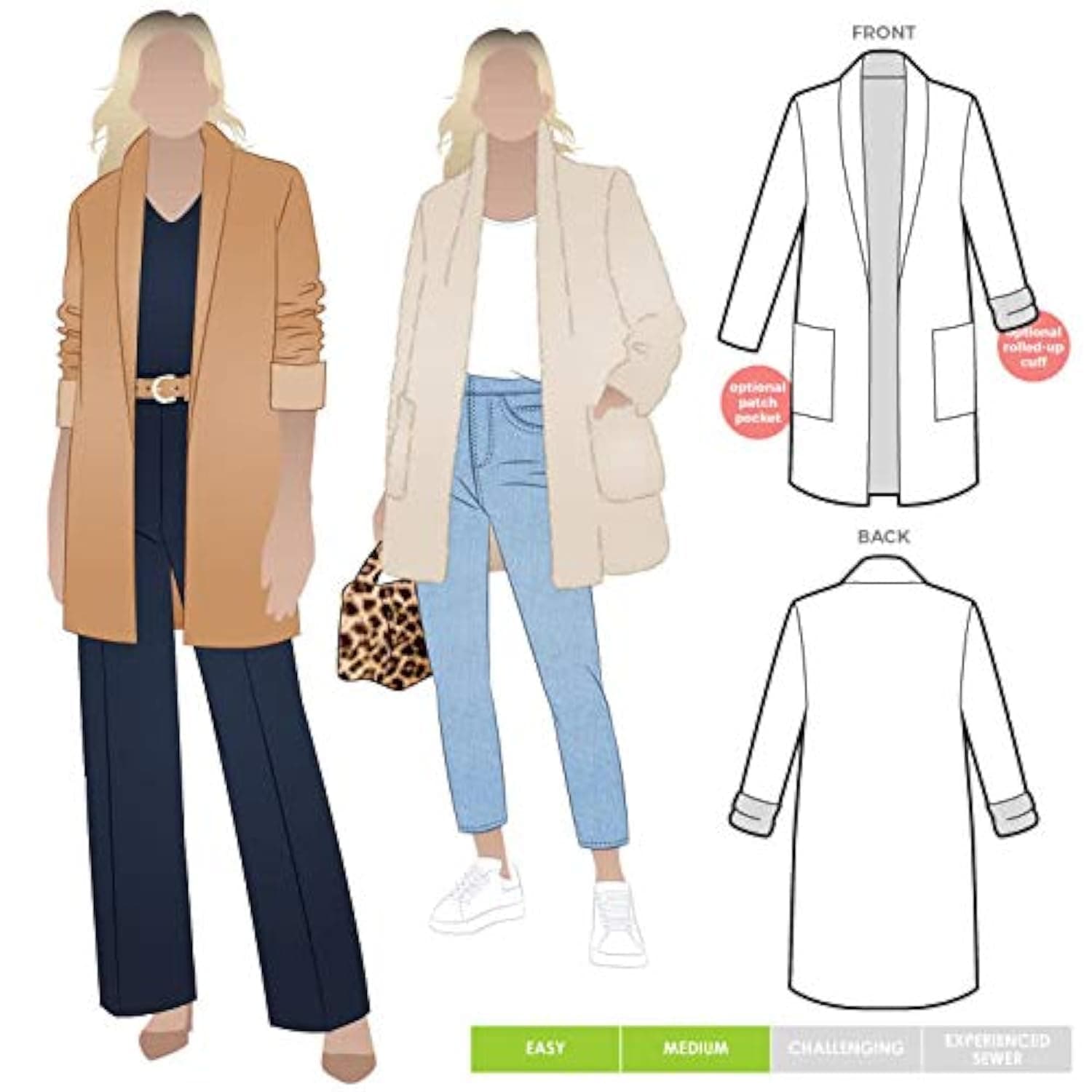 Style ArcSewing Pattern - Loren Jacket (Sizes 04-16)