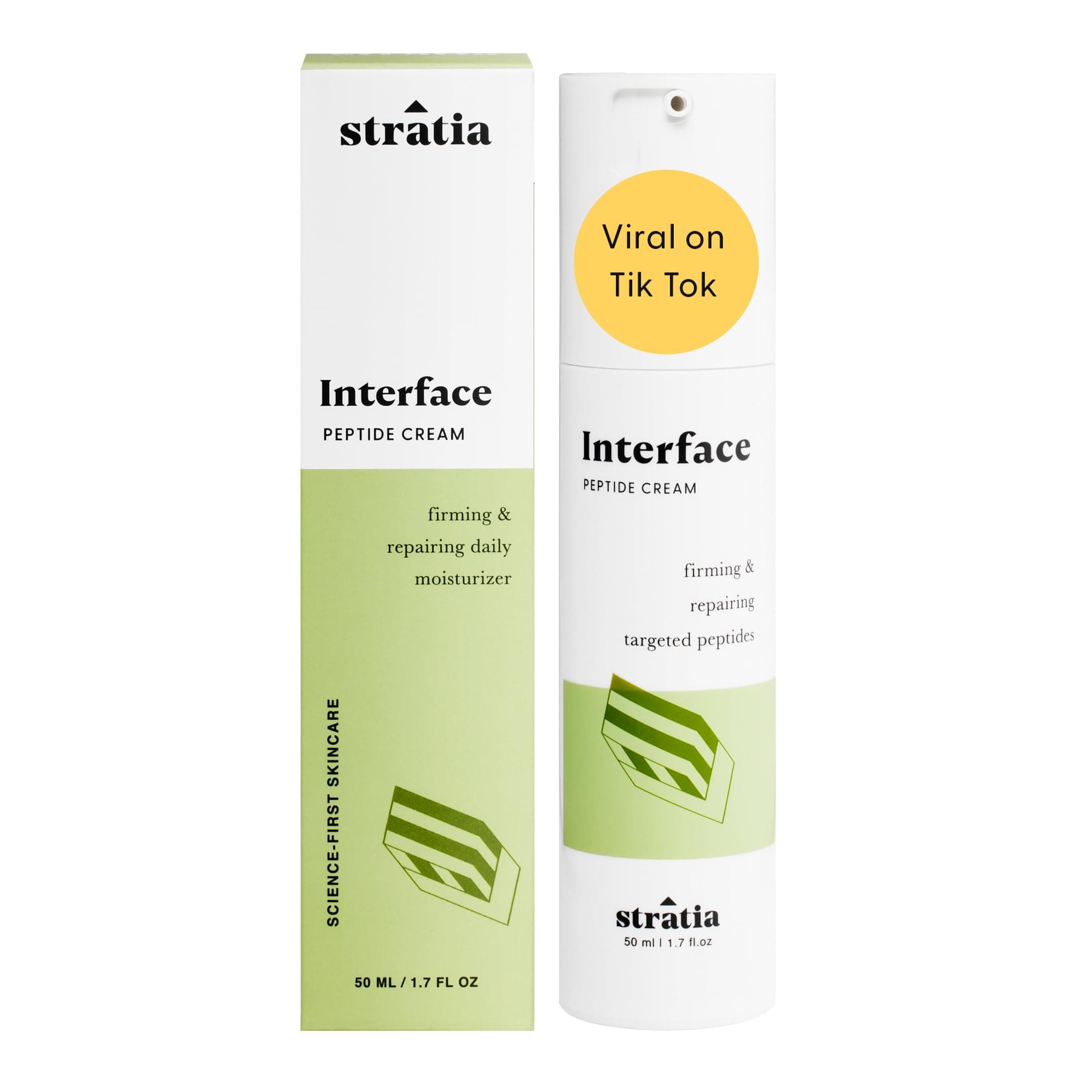 Stratia Interface Daily Moisturizer with Peptides for Hydration & Repair, Sui...