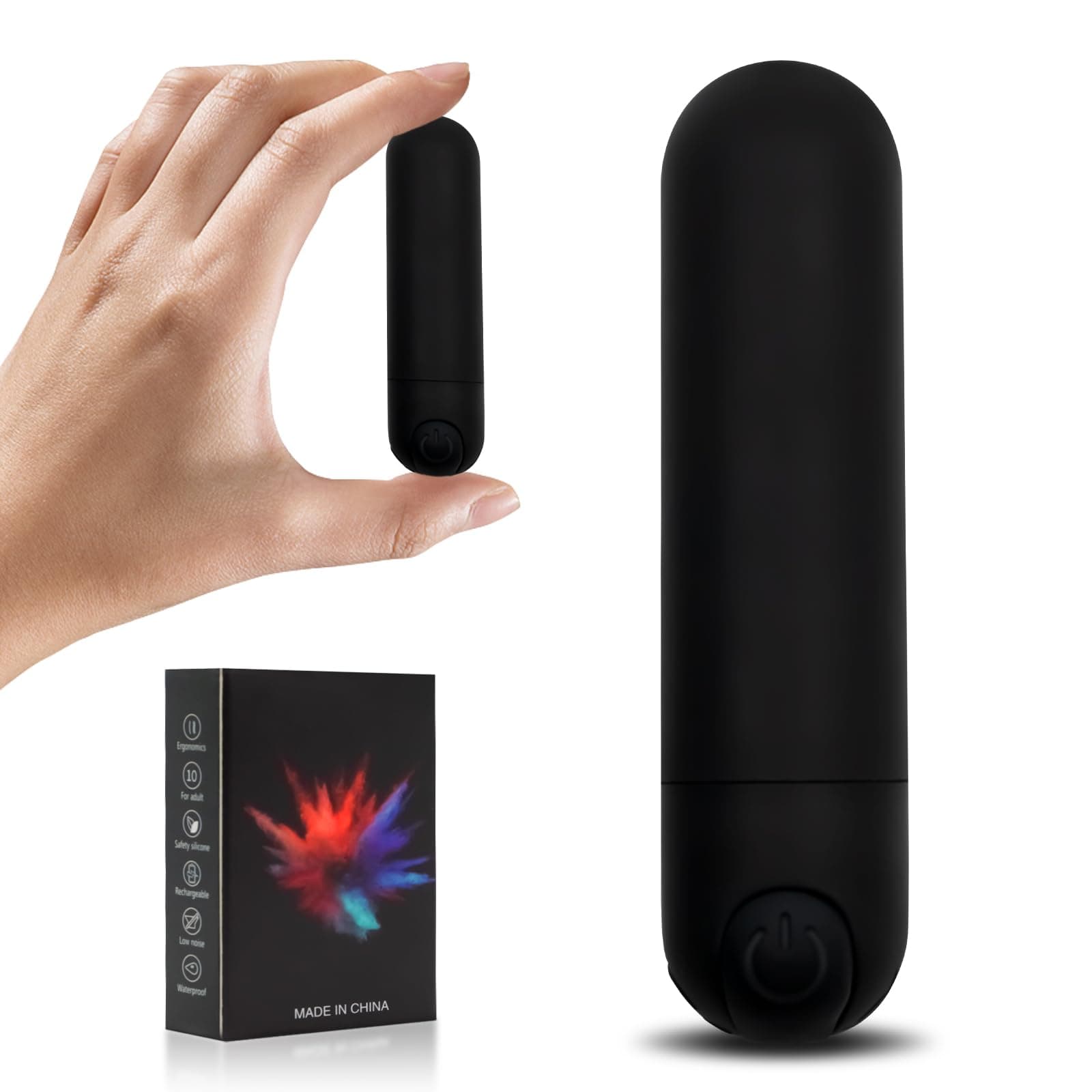 Handheld Cordless Massager USB Rechargeable Massage (Black)