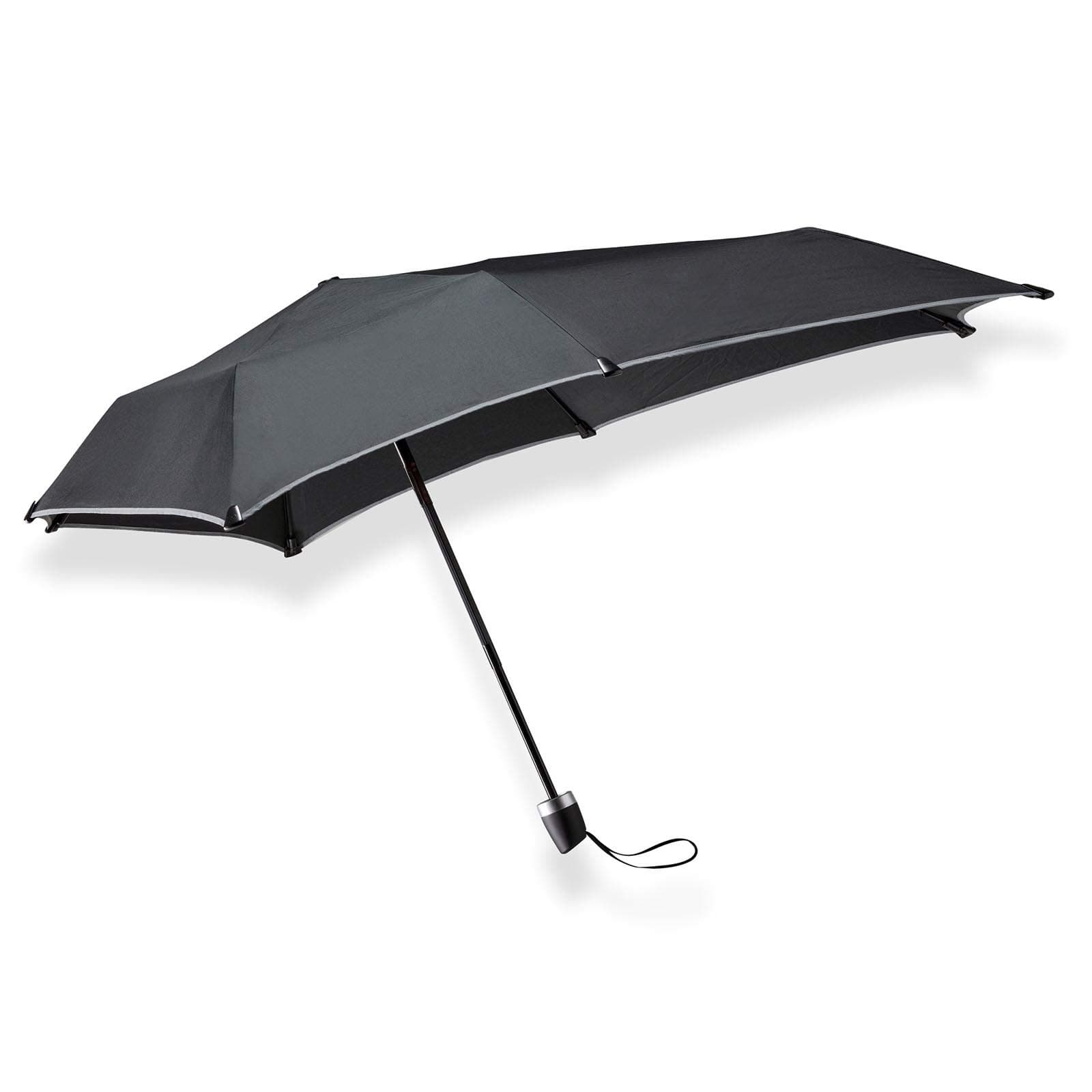 ° Mini Foldable Storm Umbrella Black Reflective, Black Reflective, S