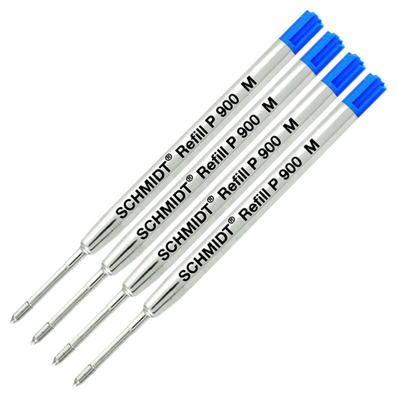 4 Pack - Ink Refill Blue Medium Schmidt P900 Parker Style Ballpoint Refill