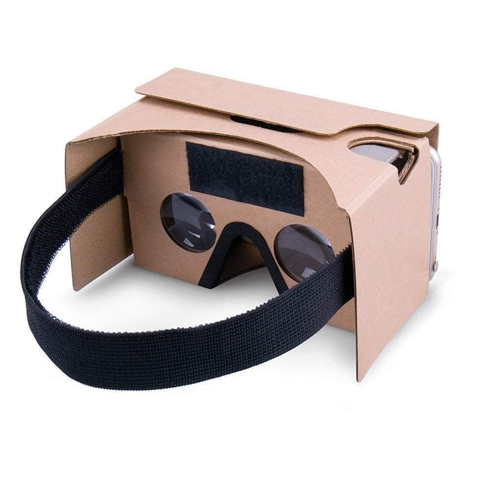 Google Cardboard, 3D VR Headsets DIY Virtual Reality box Glasses with Clear Optical Lens and Comfortable Head Strap for All 4-6 Inch Smartphones (VR2.0 Yellow, 1Pack)
