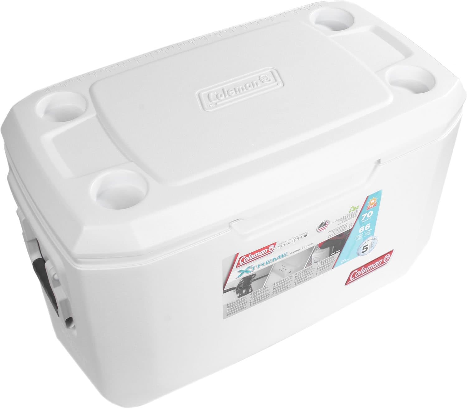 Xtreme Marine Cooler Box | Large High-Performance Ice Box | PU Full Foam Insulation | Stays Cool for several Days | Portable Cool Box | with handles | integrated UV-Protection