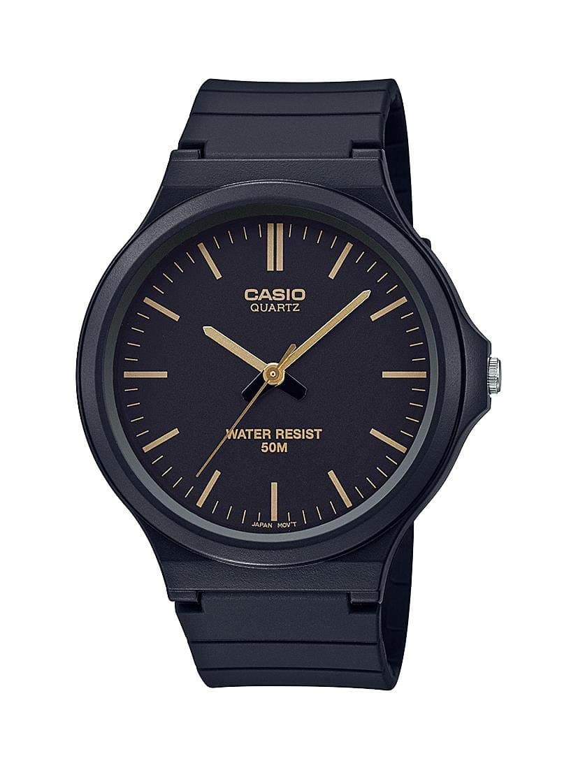 Casio Analog Digital Large Case Design, black/gold, MW-240-1E2VCF