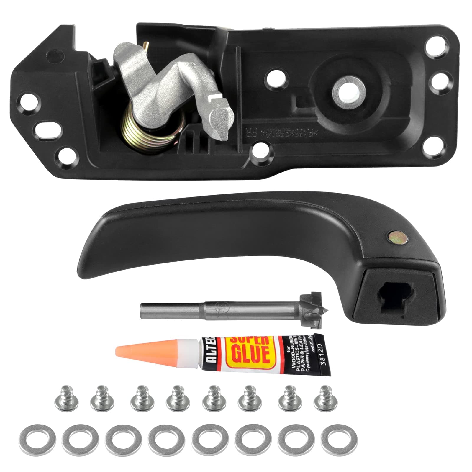 Front Rear Right Passenger Size Interior Door Handle Kit Compatible with The Following Models: 2007-2014 Chevy Silverado Tahoe Suburban Avalanche, GMC Sierra Yukon, Cadillac Escalade 80375