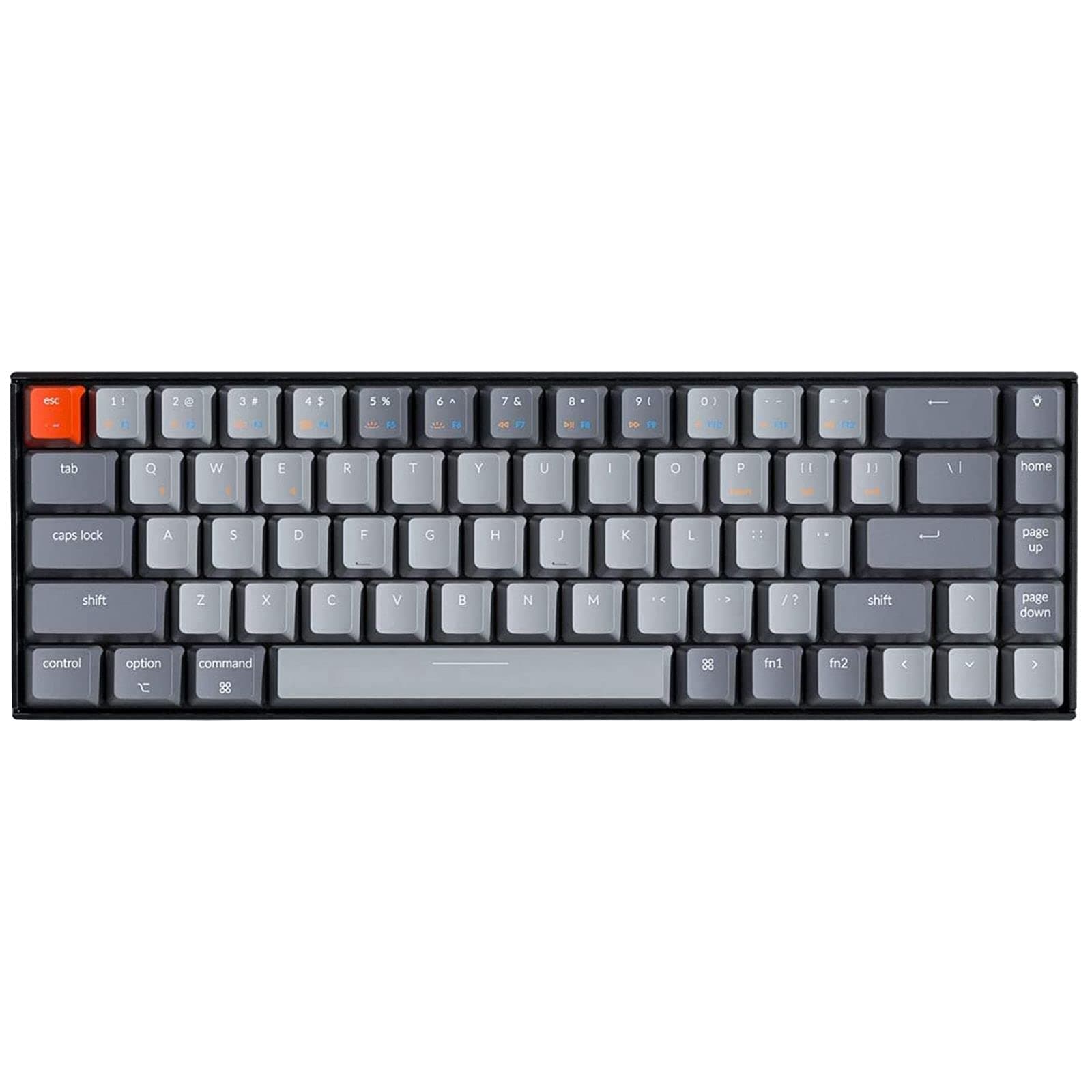 Keychron K6 Bluetooth 5.1 Wireless Mechanical Keyboard with Keychron K Pro Brown Switch/LED Backlit/Rechargeable Battery, 68 Keys Compact Keyboard Compatible with Mac Windows