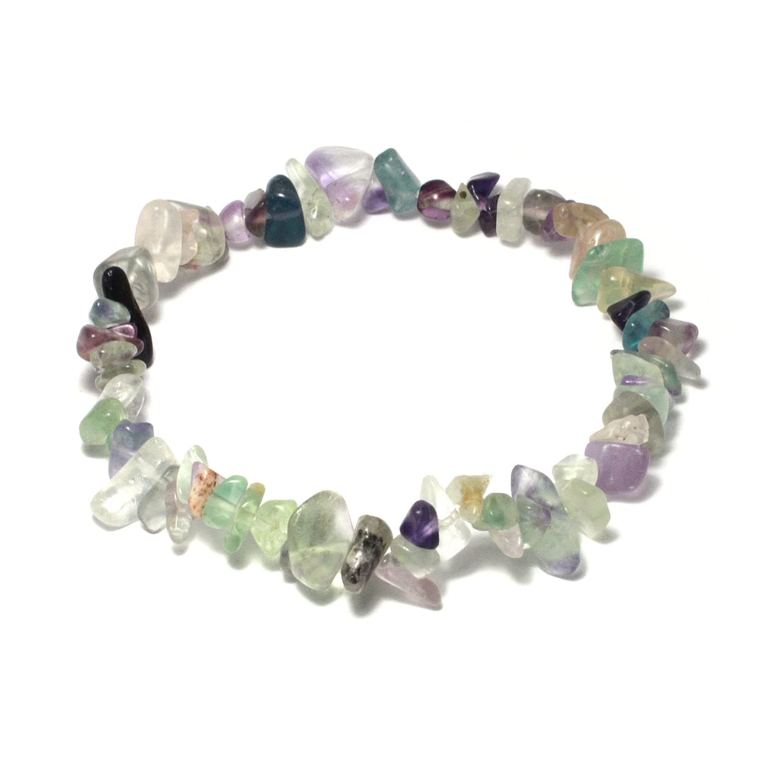 CrystalAge Fluorite Gemstone Chip Bracelet
