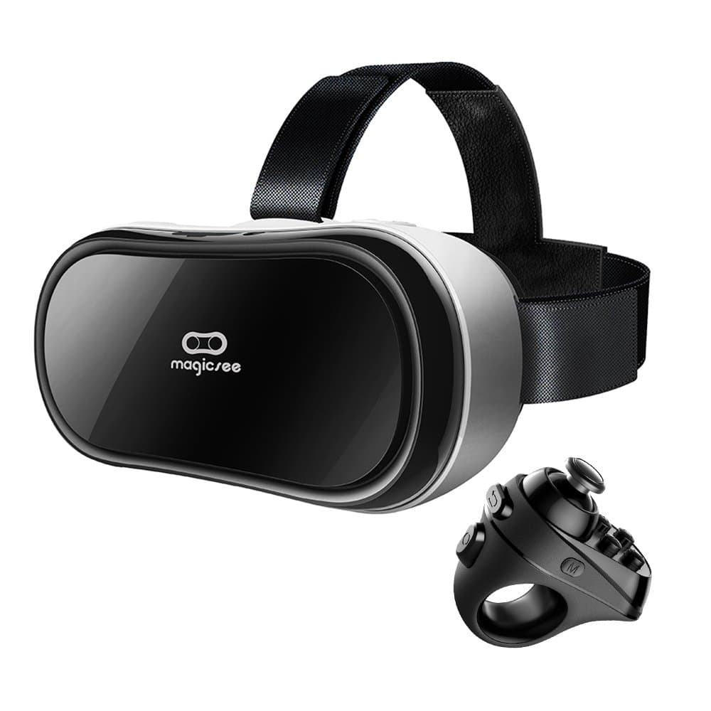 Magicsee M1 VR All in One Virtual Reality Headset 3D VR Glasses PC,Game Android 5.1 HDMI 1920 * 1080 HD 2G/16G 360 Viewing Immersive Support WiFi 2.4G Bluetooth HDMI TF Card with R1 Controller