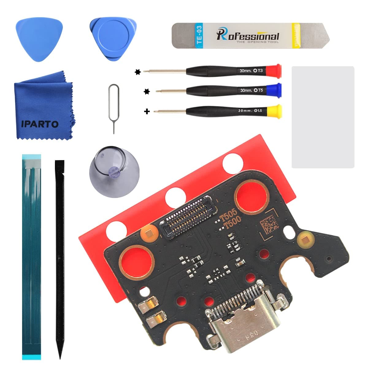 Charging Port Replacement for Samsung Galaxy Tab A7 10.4" (2020) T500 T505 T505N Charging Port Replacement Kit for Galaxy Tab A7 (Not for 8.7" Tab A7 Lite) USB Flex Dock Connector Replacement