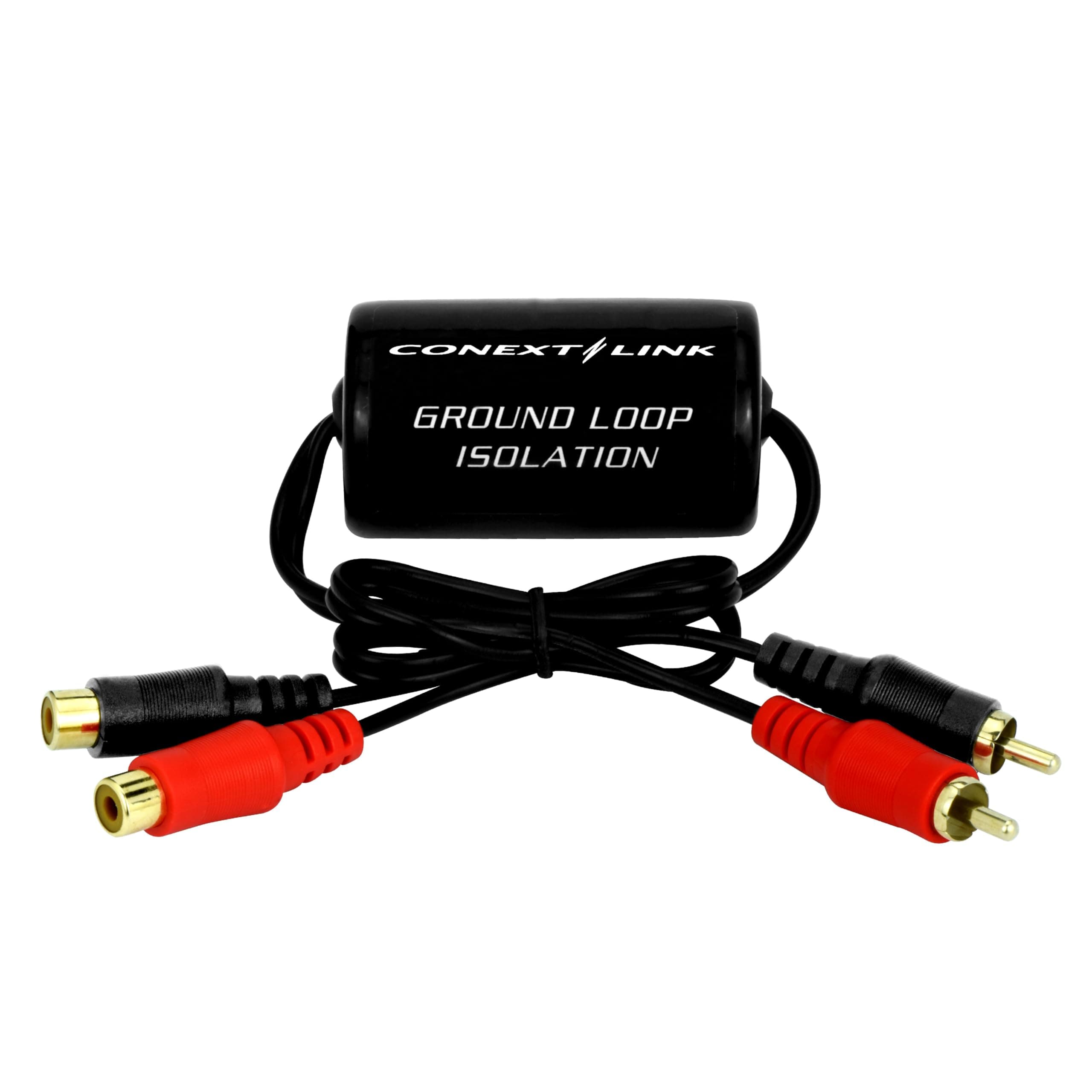 Conext Link RCA Stereo 2 Channel Ground Loop Isolator Signal Noise Filter Suppressor Reducer Alternator for Car Audio Stereo（13600）