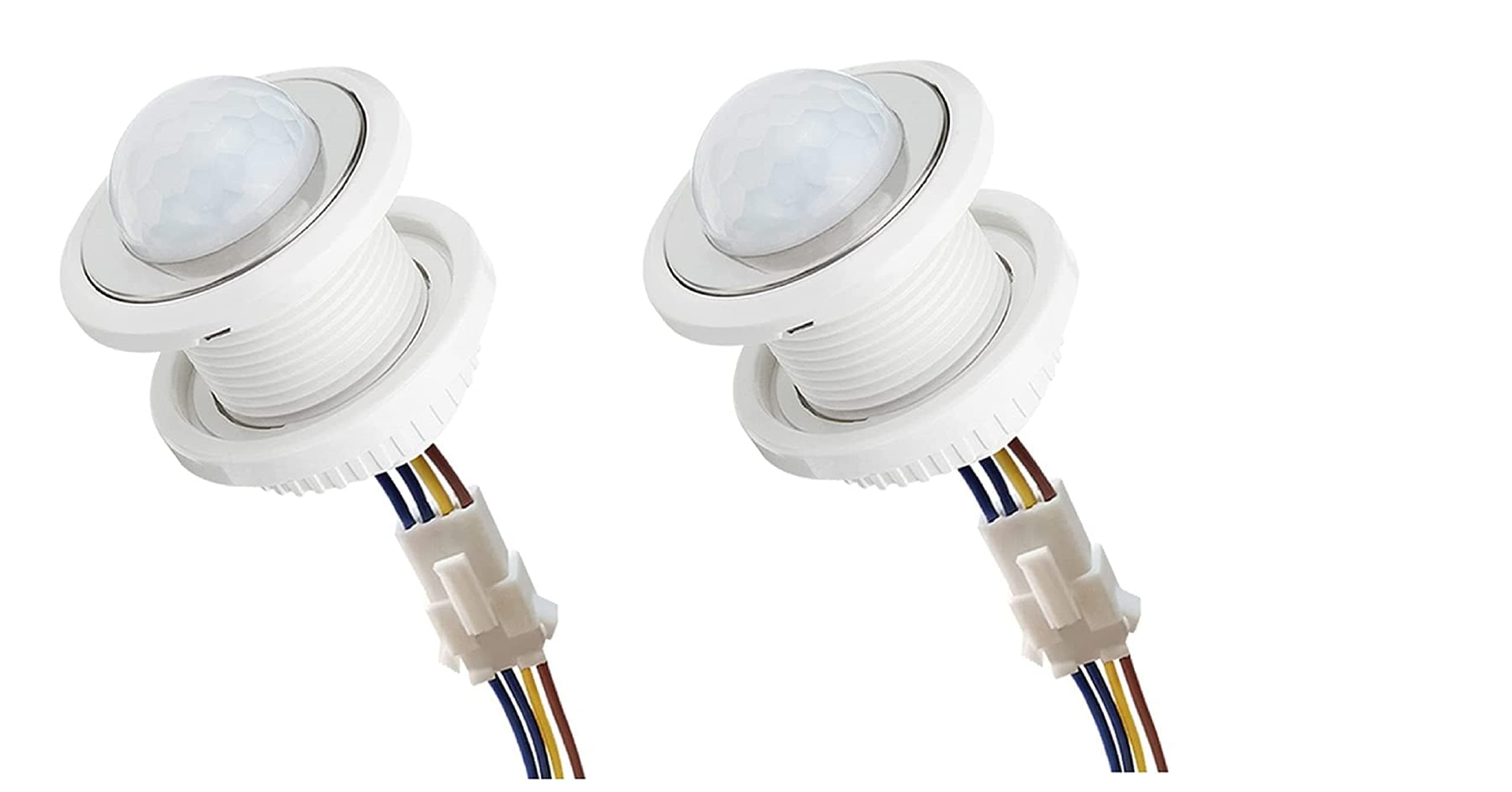 Quick Sense | Mini PIR Motion Sensor Light Switch | Smart Infrared Detector | Adjustable Time Delay | Auto On/Off | 110-220V | Indoor/Outdoor Lighting | Pack of 2