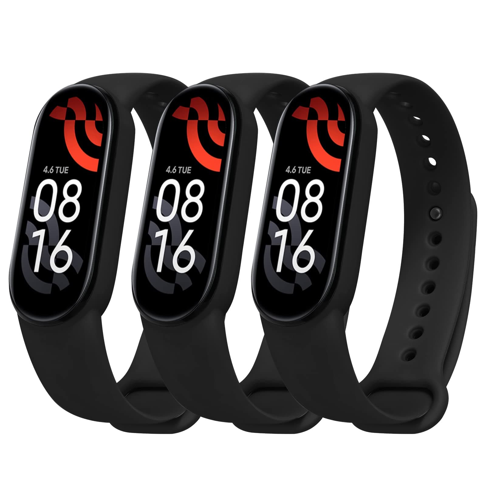 Ainiv Strap Replacement Compatible with Xiaomi Mi Band 7/Mi Band 6/Mi Band 5/Mi Band 4/Mi Band 3, 1/2/3/20pcs Silicone/Knitted/Stainless Steel Replacement Watchband Adjustable Sports Strap