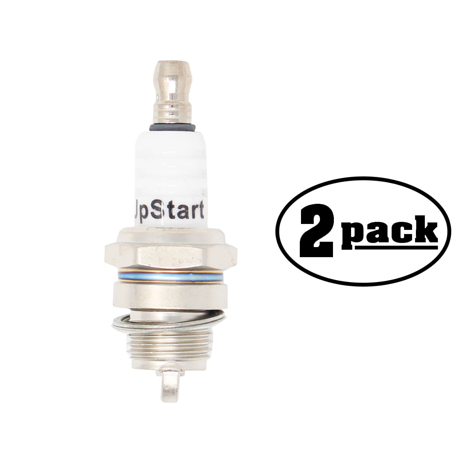 UpStart Components 2-Pack Replacement Spark Plug for Kawasaki Engine Power Equipment FH580V Kai V-Twin OHV Vertical 4-Cycle 19.0 h.p. - Compatible with Champion RCJ8Y & NGK BPMR4A / BPMR6A Spark Plugs