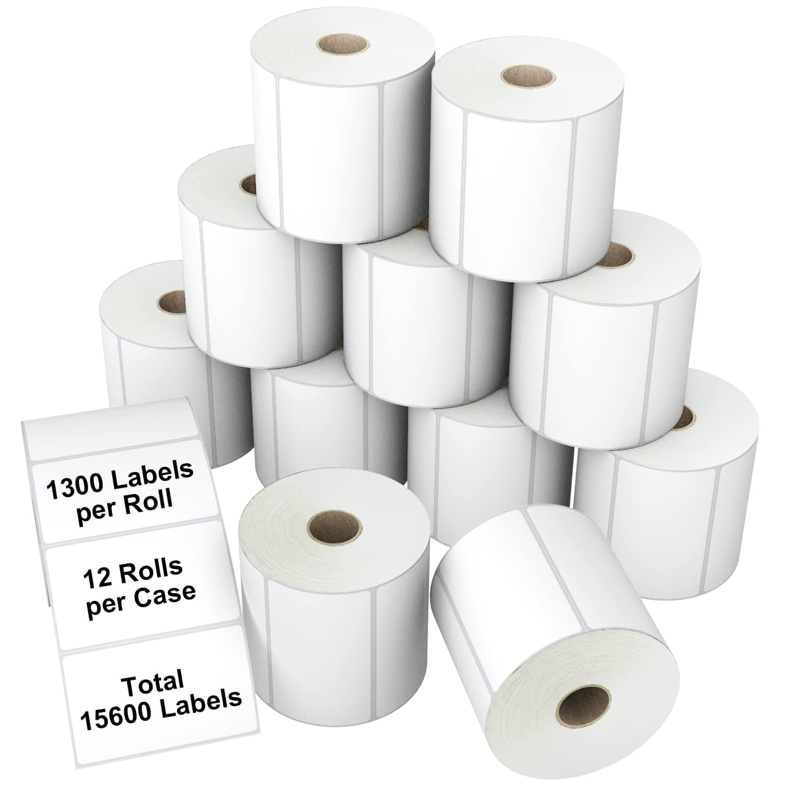 LabelChoice 12 Rolls Thermal Label 2" x 1" Compatible with Zebra Desktop Printer