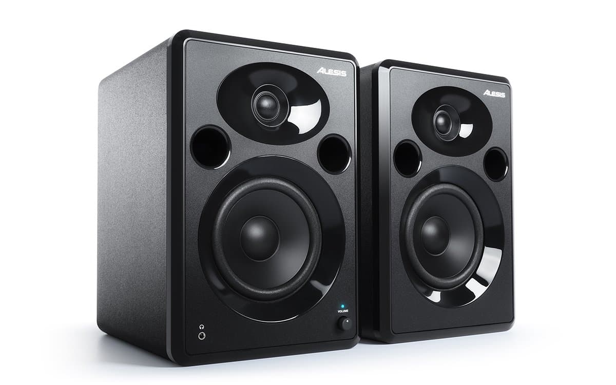 Alesis elevate 5 mkii powered desktop studio speakers for home studios/video editing/gaming and mobile devices, black, USB