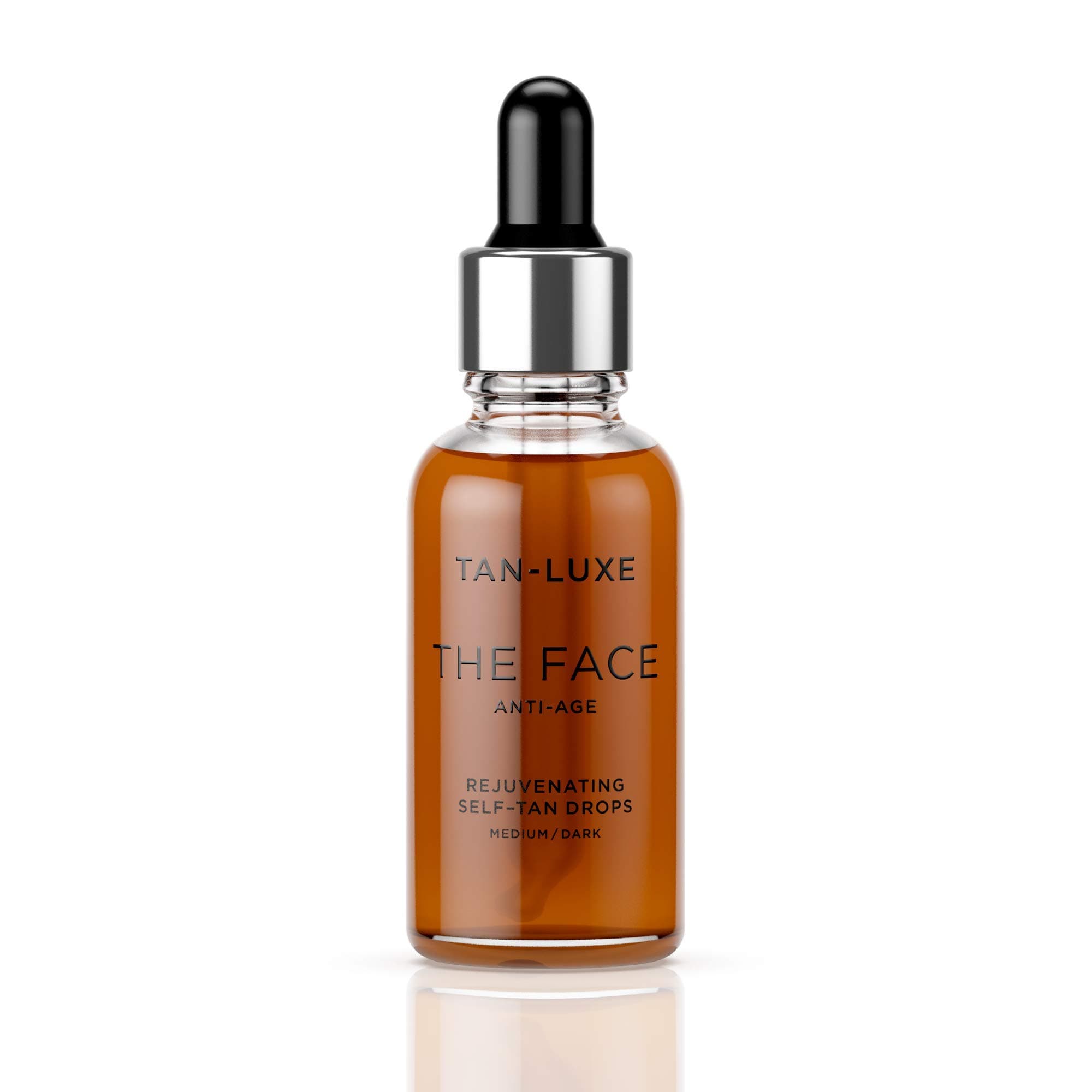 THE FACE Self Tan Drops, Medium/Dark (30 ml) Add Anti Aging Tanning Drops to Skin Care for Custom Face Tan, Cruelty Free & Vegan