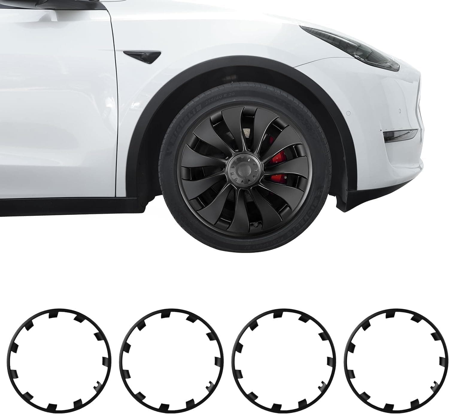 BASENOR Tesla Model Y 21 Inch Wheel Rim Protector ABS Rim Protector Rim Hubcap Cover Car Protection for Model Y Exterior Accessories