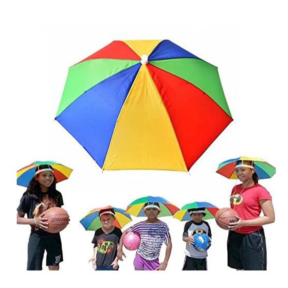 Evaky Portable Usefull Umbrella Hat 20'' Diameter Adjustable Headwear Hands Free-Sun Shade Waterproof Outdoor for Fishing, Gardening, Photography, Walking