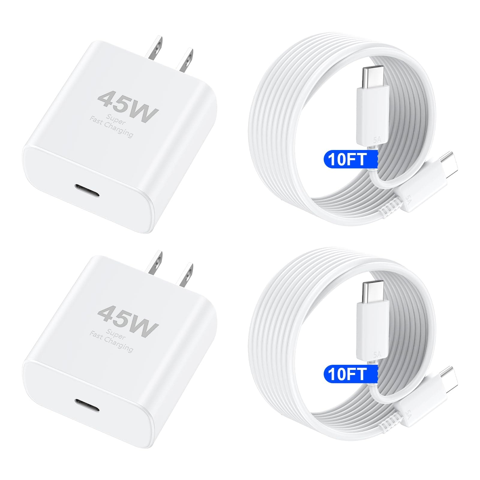 - iPhone 17 16 Pro Max Charger Fast Charging, 45W USB C iPhone 17/16 Super Fast Charger Block with 10ft Long Type C Charging Cable Cord for iPhone 17 Pro Max/17 Pro/Air/17/16/16Pro/16ProMax/Plus/15/S25