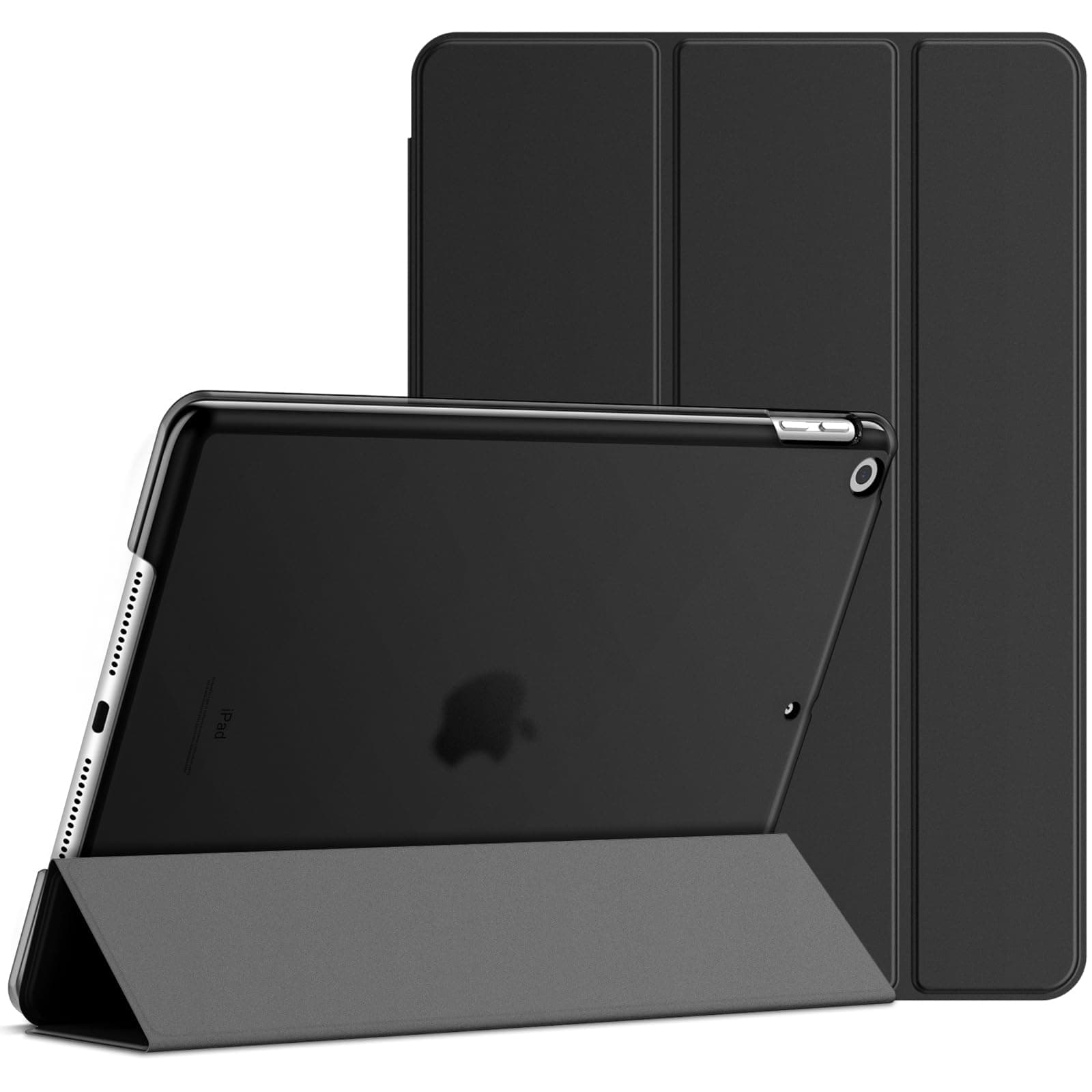 Case for iPad 10.2-Inch (2021/2020/2019 Model, 9/8/7 Generation), Auto Wake/Sleep Cover (Black)