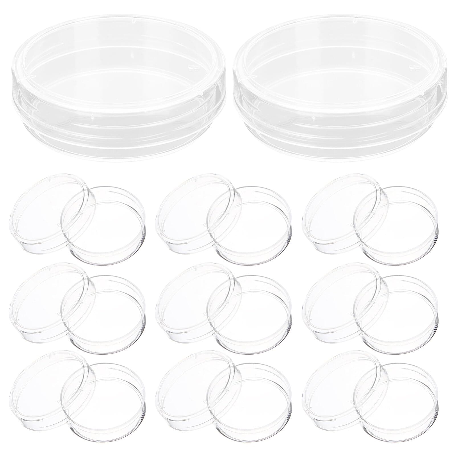 Generic 30 Pack Petri Dishes with Lids, 35mm Plastic Agar Plates Culture Dishes Petri Plates for Laboratory