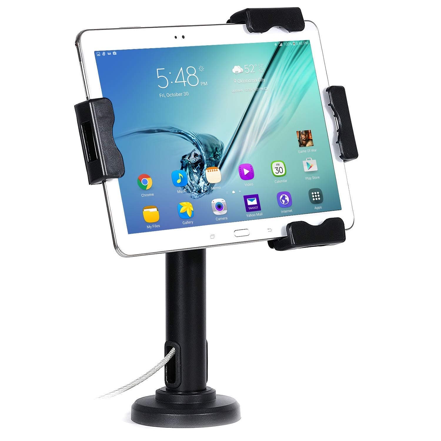 Brateck PAD2102B Universal Tablet screw-down Table stand Kiosk w/Security Lock for 8"-10.5" Tablets compatible with iPad 9.7", compatible with Galaxy Tab