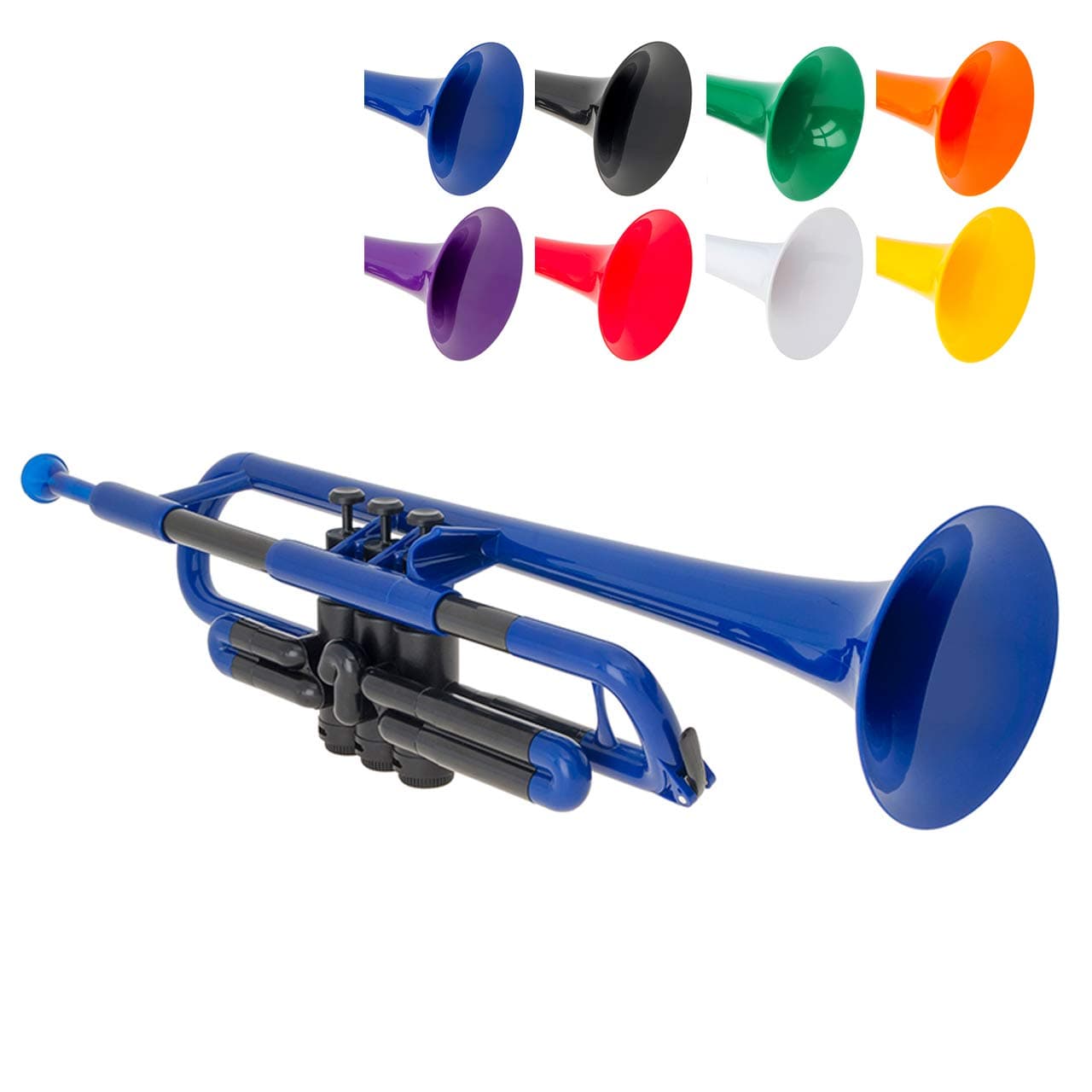 pBone PTRUMPET1B Plastic Trumpet, Blue