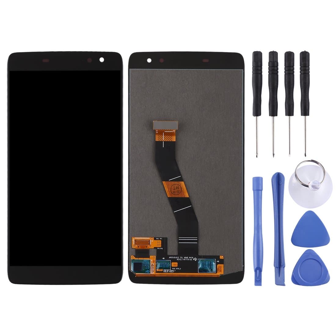 Moblie LCD Screen and Digitizer Full Assembly for BlackBerry DTEK60(Black) (Color : Black)