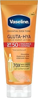Gluta-Hya Serum Burst Lotion, Radiance Defense, SPF 50 PA+++, with GlutaGlow Technology, Hyaluronic Acid and UVA/UVB Filters, 70x More Powerful than Vitamin C, 180ml