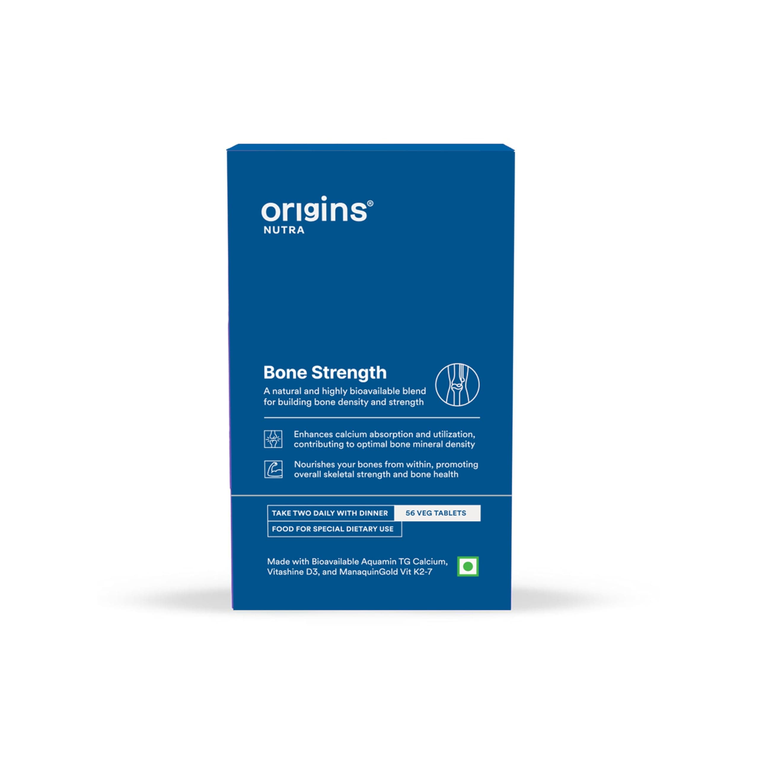 - Bone Strength | Plant-based Calcium with Vitamin D3, K2-7 & Magnesium | Supports bone health| GMP Certified | 56 Veg Capsules