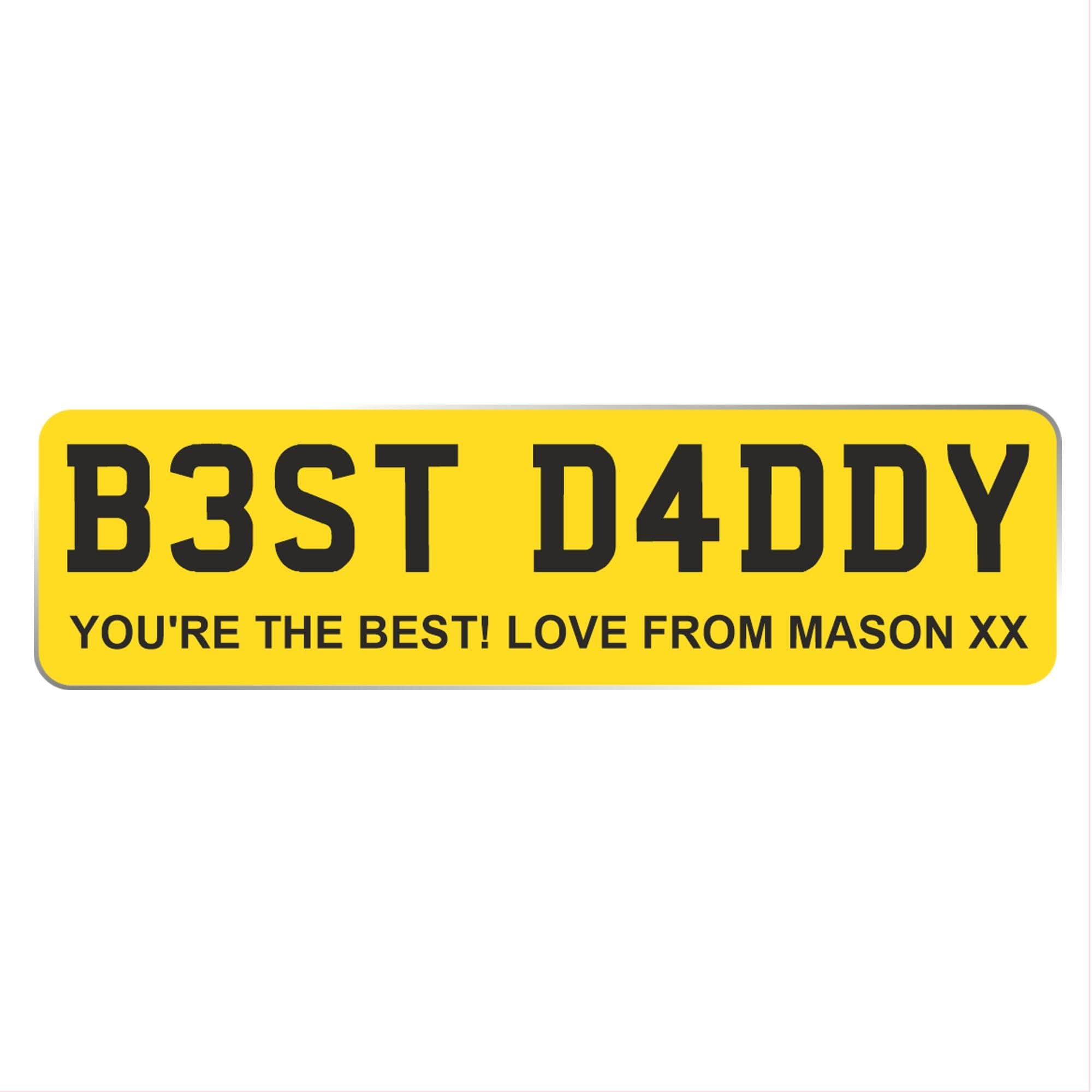 Personalised Plate Style Decorative Plaque – Custom Text Sign in MDF or Acrylic – Novelty Gift for Home or Office Just Passed Novelty Signs (Plain Yellow Design, Acrylic Large 29cm)