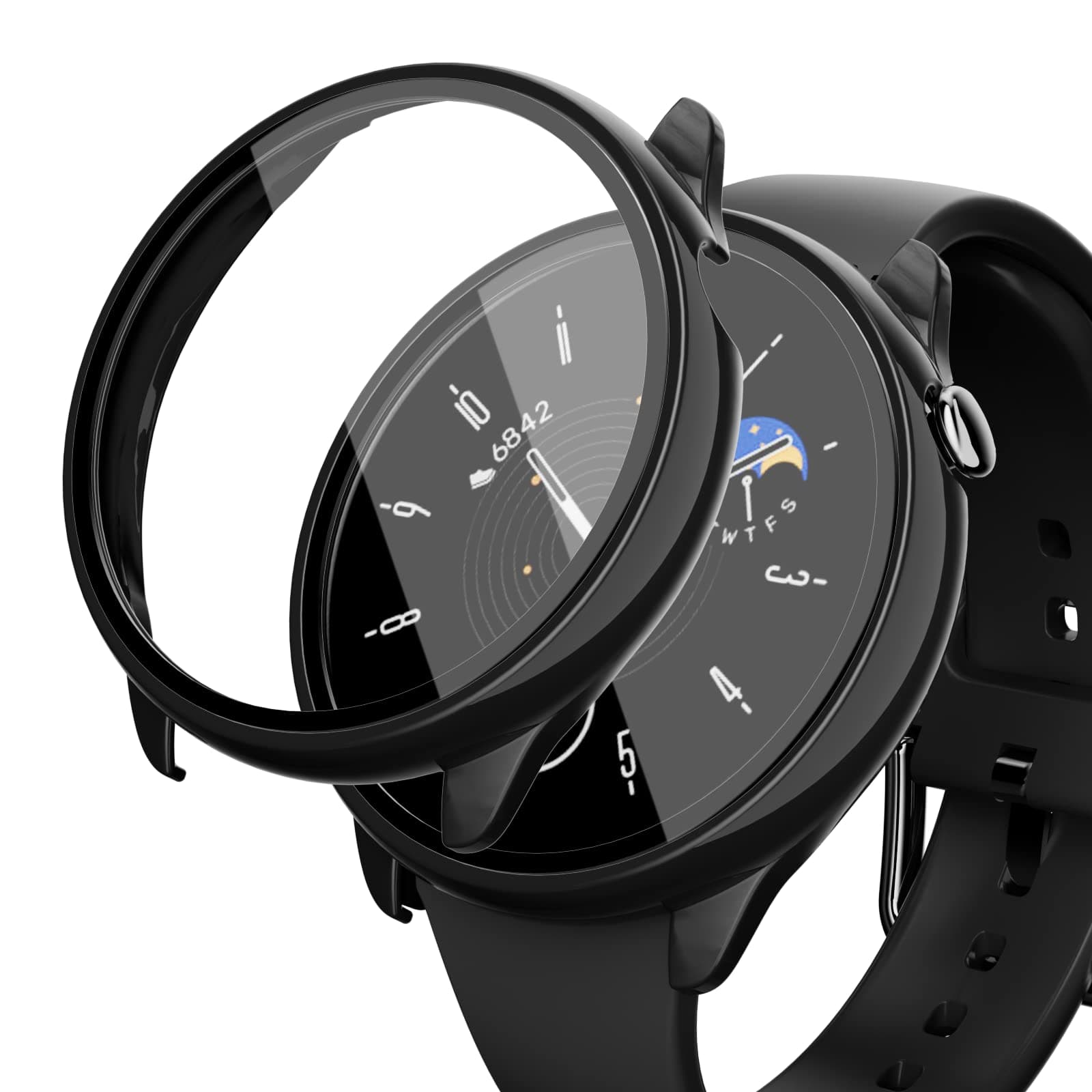 Screen Protector for Amazfit GTR Mini Smartwatch, 2-Pack Hard PC Bumper Full Face Cover Protective Case Accessories for GTR Mini Men Women