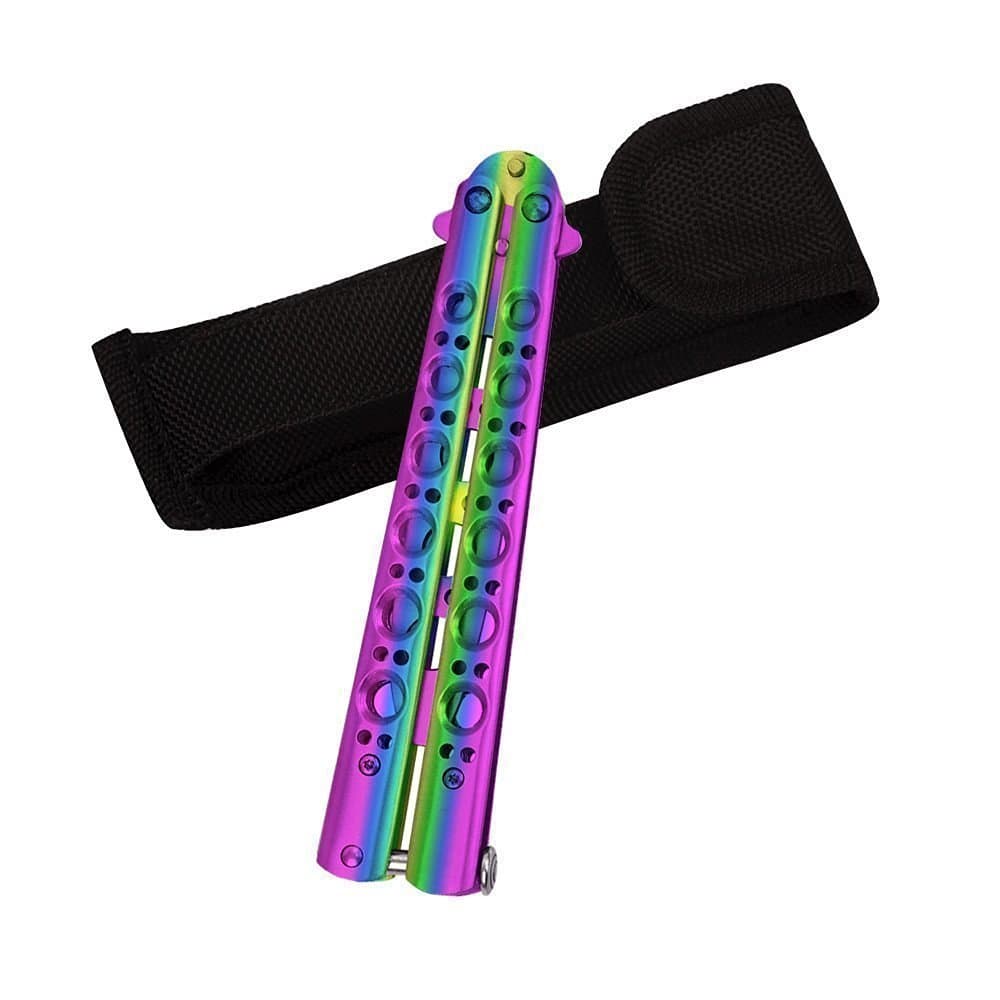 Stoundgee Rainbow Stainless Steel Blunt Practice Training Dull Tool, Strong and Durable